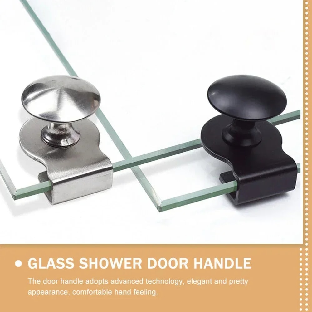 No Drill Glass Door Pull Handle Clamp For Cabinets Showcases 4