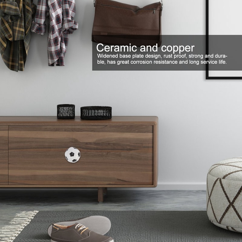 Football Cabinet Knobs Ceramic Sports Drawer Pulls