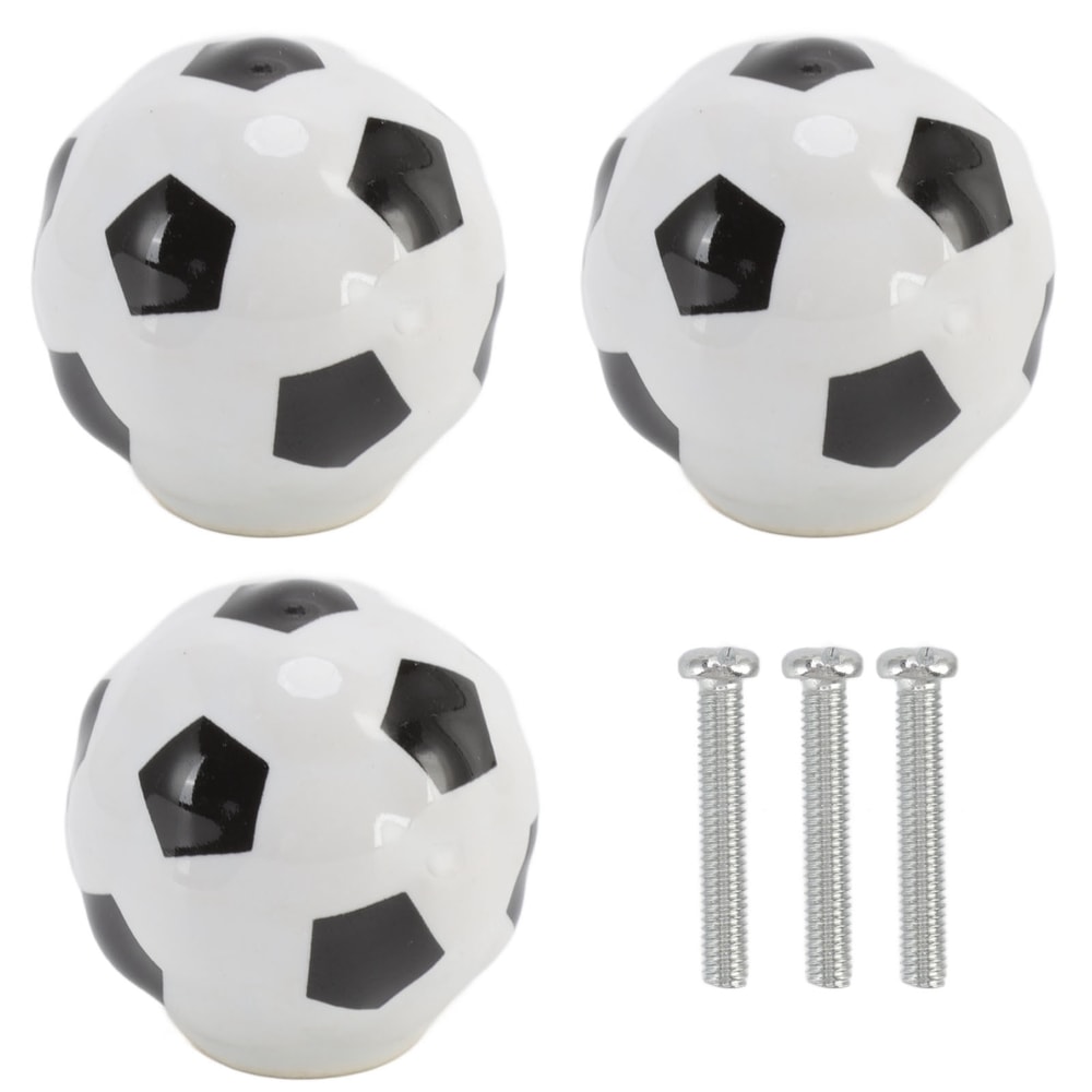 Football Cabinet Knobs Ceramic Sports Drawer Pulls