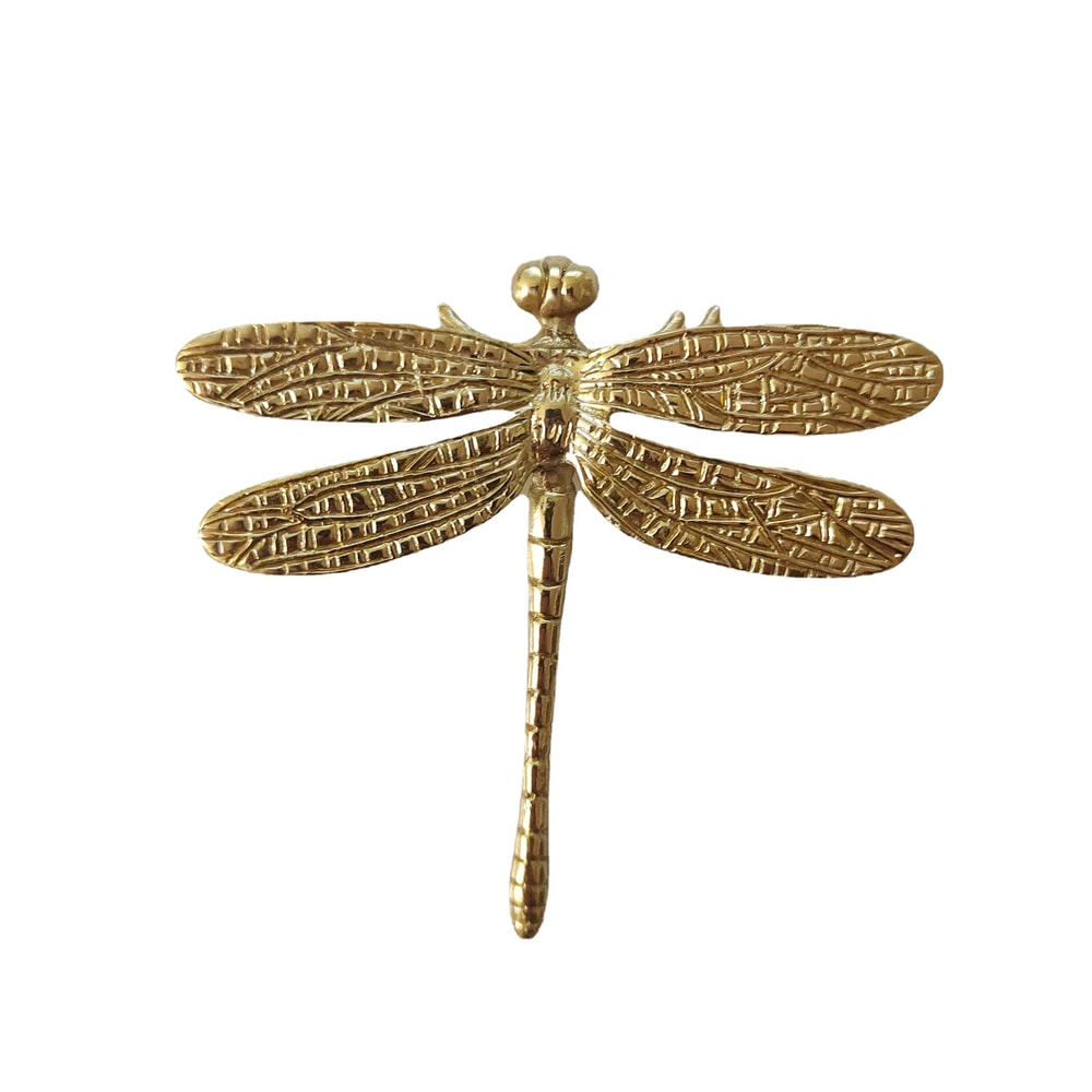 Solid Brass Dragonfly Cabinet Knobs For Drawers Cupboards 6
