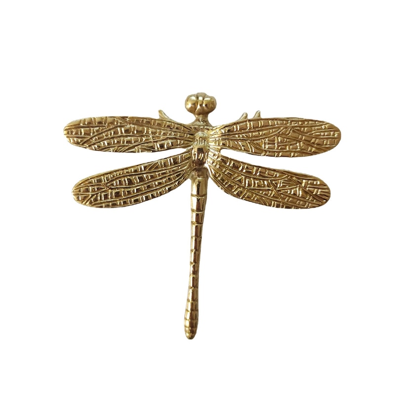Solid Brass Dragonfly Cabinet Knobs For Drawers Cupboards 6