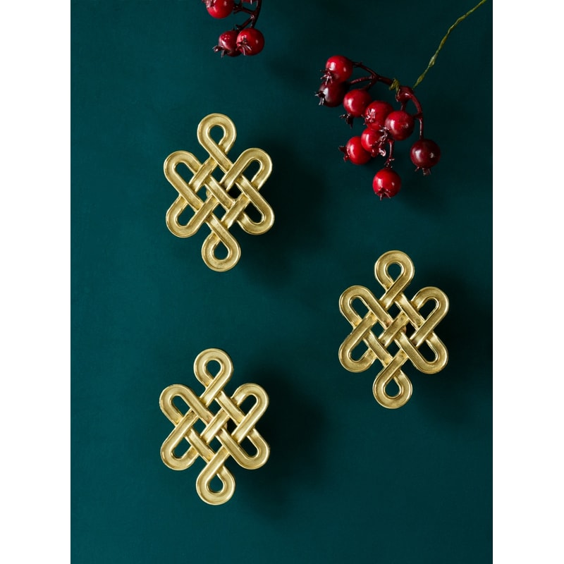 Chinese Knot Brass Cabinet Handles For Drawers Wardrobes And Kitchen Cabinets 1