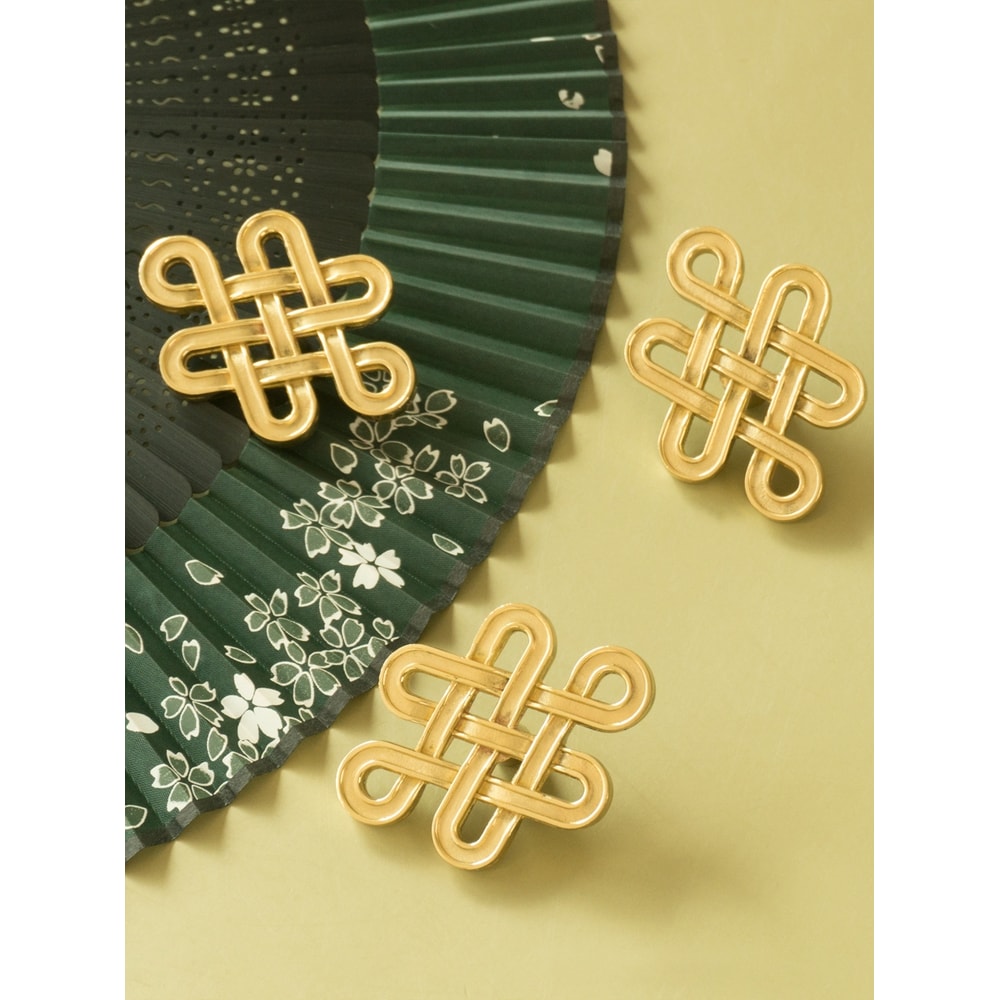 Chinese Knot Brass Cabinet Handles For Drawers Wardrobes And Kitchen Cabinets 4
