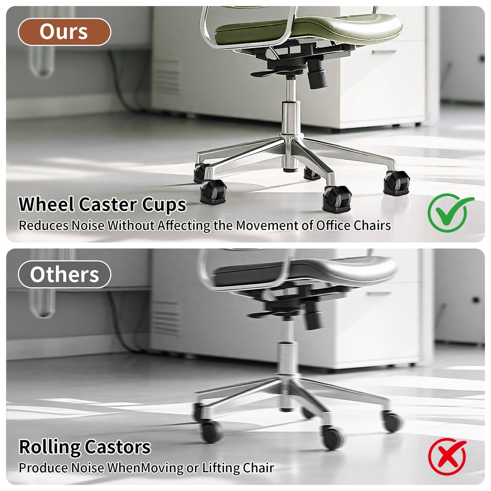 Anti Slip Chair Wheel Stoppers Furniture Caster Cups for Floor Protection