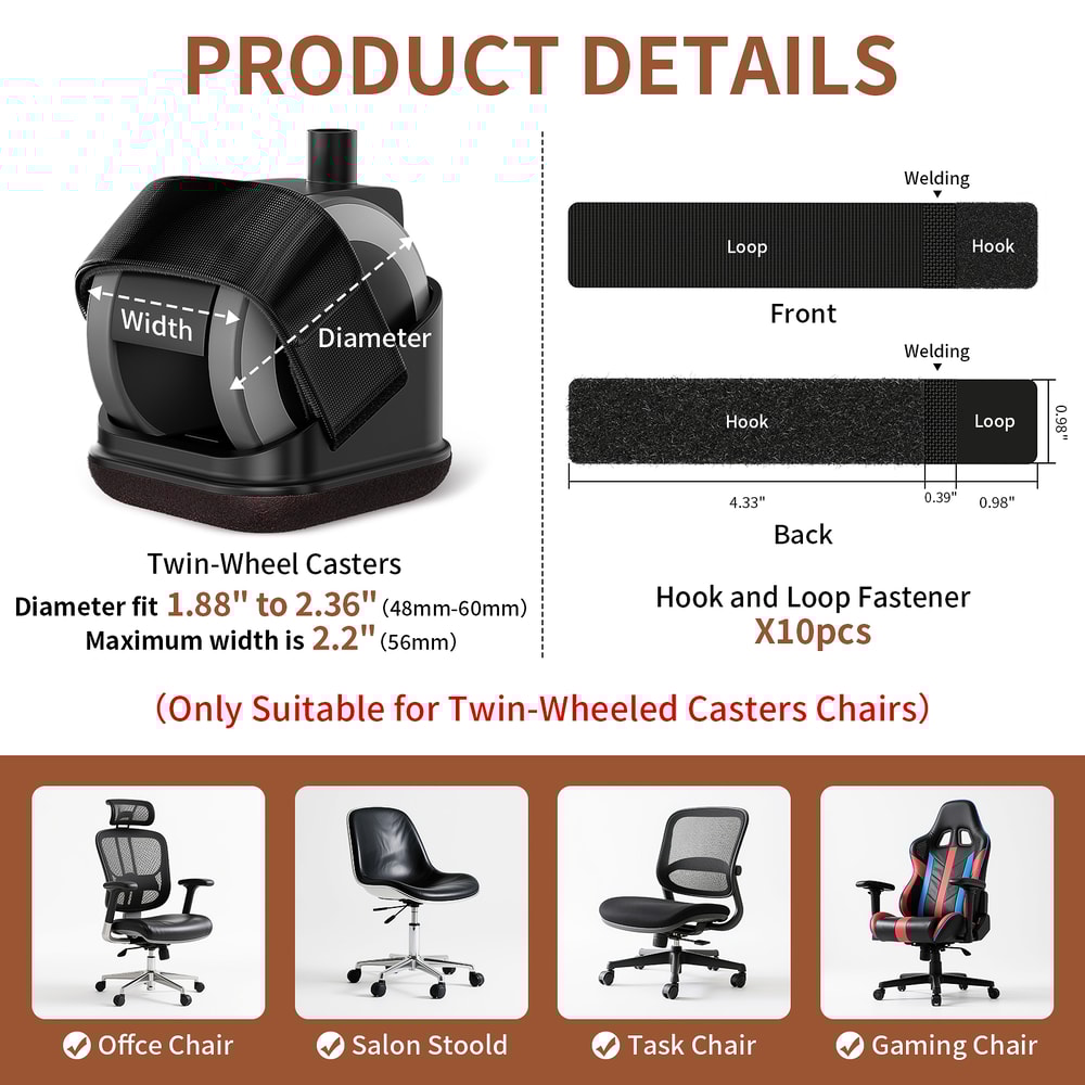 Anti Slip Chair Wheel Stoppers Furniture Caster Cups for Floor Protection