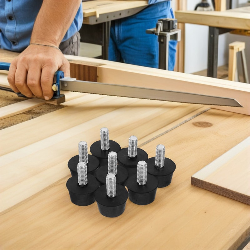 Adjustable Furniture Leveling Feet with Rubber Floor Protection Pads