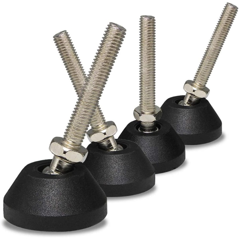Adjustable Furniture Levelers with Swivel Threaded Feet