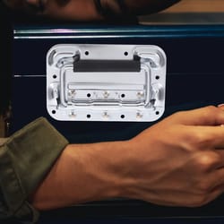 heavy duty spring loaded case handle for toolboxes and marine cabinets