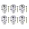 Crystal Skull Glass Cabinet Knobs Set for Gothic Drawers Dressers and Cupboards