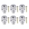 Crystal Skull Glass Cabinet Knobs Set for Gothic Drawers Dressers and Cupboards