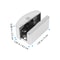 Adjustable Shower Door Bottom Guide Aluminum Glass Door Track Stabilizer for Sliding Doors