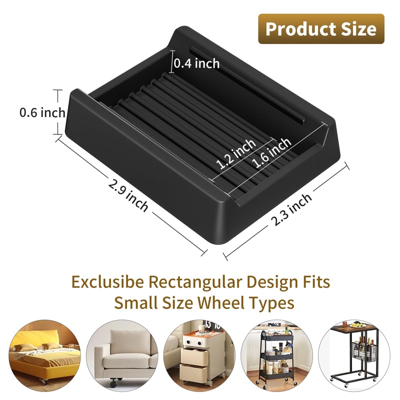 Anti Slip Office Chair Wheel Stoppers Caster Cups for Hardwood Floors