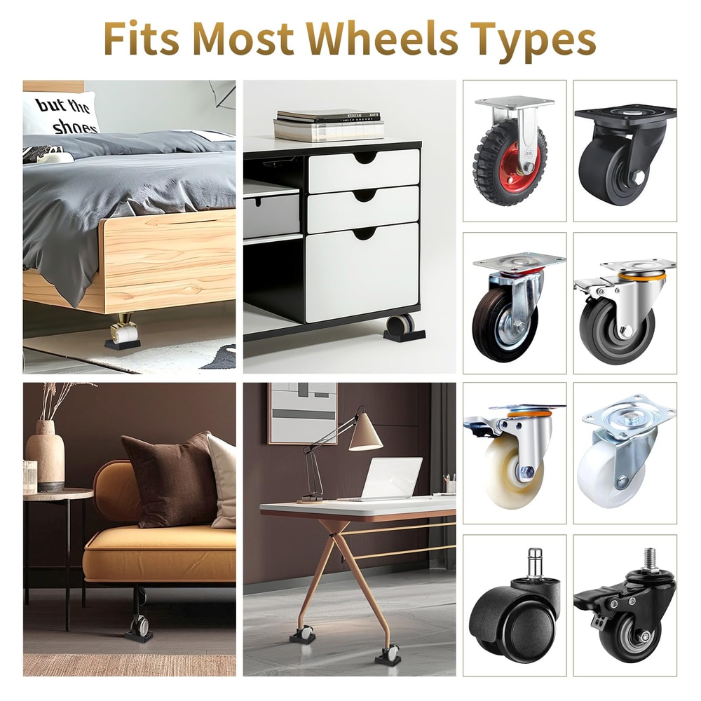 Anti Slip Office Chair Wheel Stoppers Caster Cups for Hardwood Floors