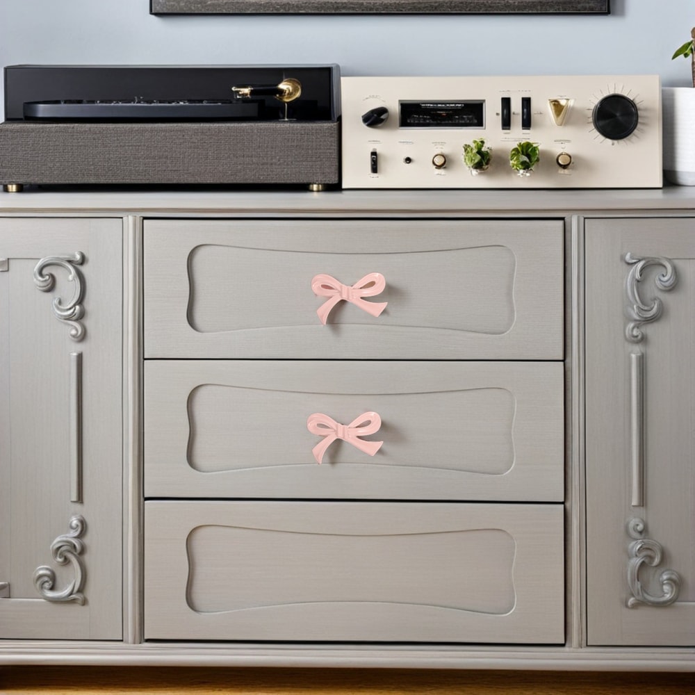 Metal Bow Furniture Drawer Pulls Bow Knot Cabinet Knobs Handles