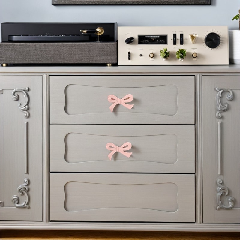 Metal Bow Furniture Drawer Pulls Bow Knot Cabinet Knobs Handles
