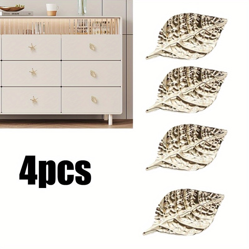 Brass Leaf Knobs Gold Leaf Drawer Pulls For Cabinets And Dressers 2