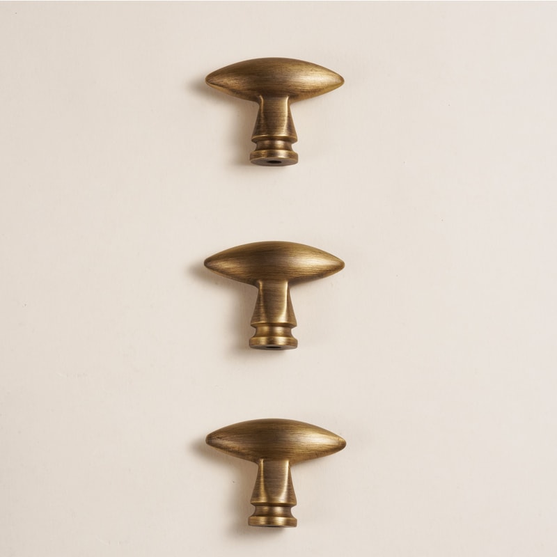 Retro Solid Brass T Bar Cabinet Knobs for Drawers and Furniture
