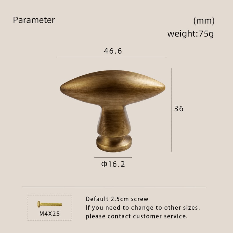 Retro Solid Brass T Bar Cabinet Knobs for Drawers and Furniture