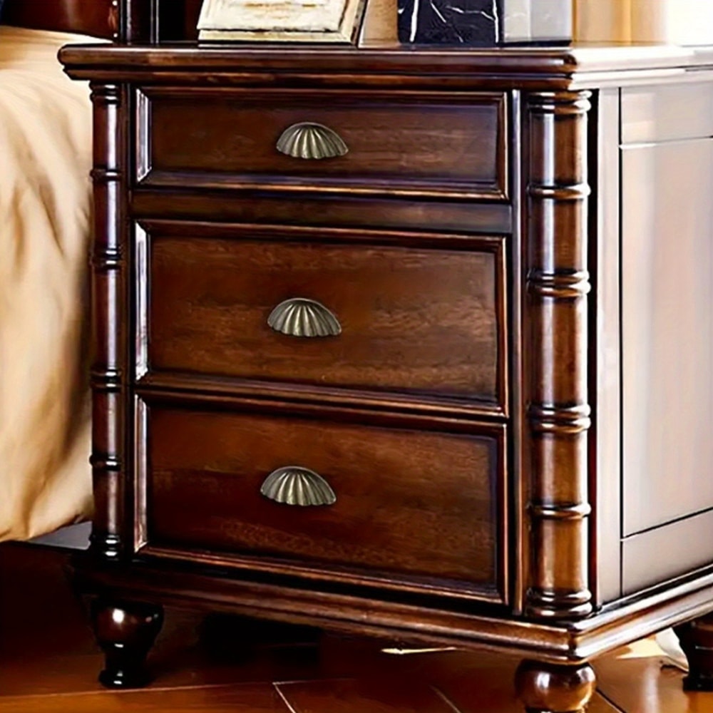 Vintage Shell Drawer Pulls Set Antique Cabinet Handles