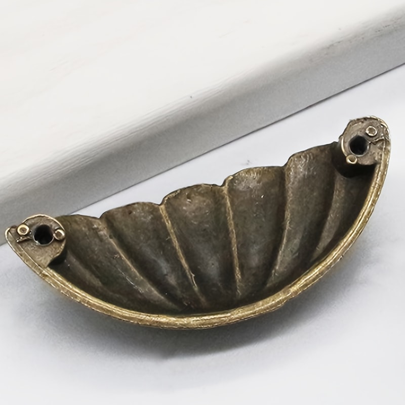 Vintage Shell Drawer Pulls Set Antique Cabinet Handles
