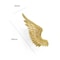 Brass Angel Wing Cabinet Knobs Gold Nordic Drawer Pulls