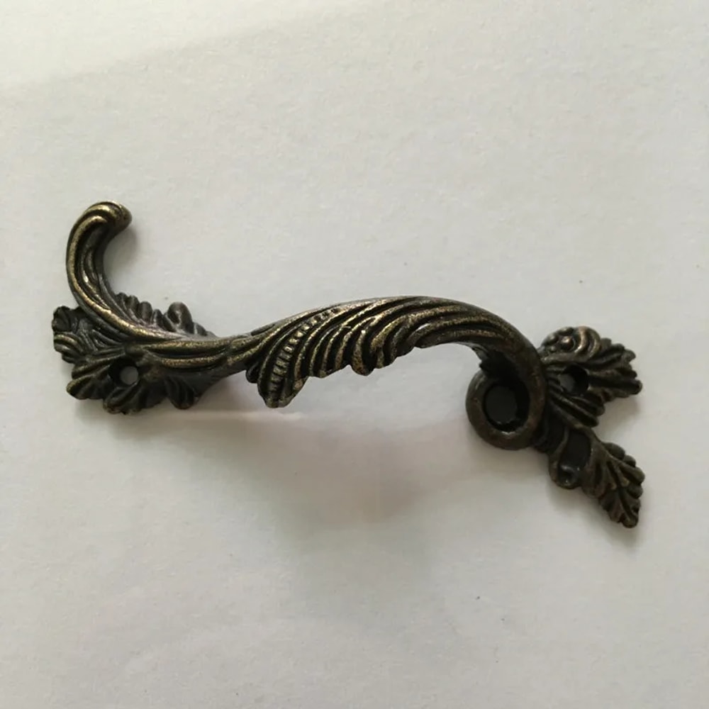 Antique Bronze Leaf Cabinet Handles Set for Drawers Doors and Cupboards