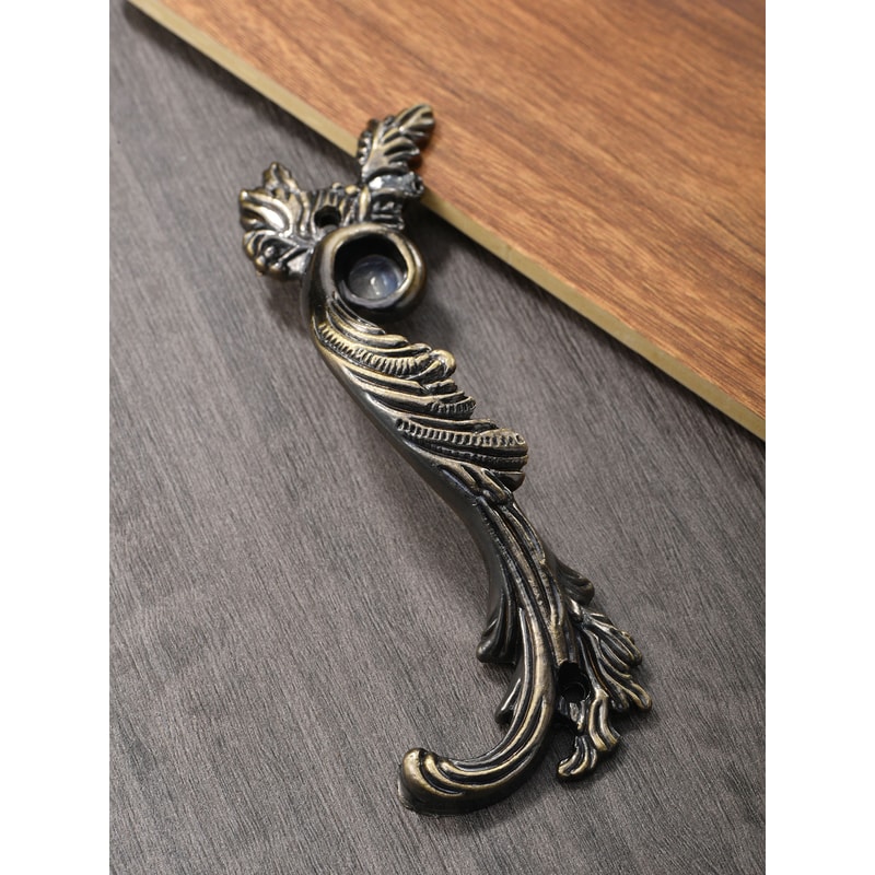 Antique Bronze Leaf Cabinet Handles Set for Drawers Doors and Cupboards