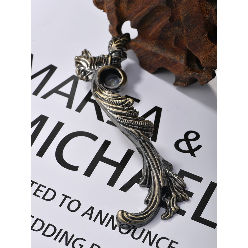 Antique Bronze Leaf Cabinet Handles Set for Drawers Doors and Cupboards