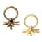 Antique Brass Star Ring Pulls Solid Brass Cabinet Knobs