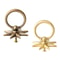 Antique Brass Star Ring Pulls Solid Brass Cabinet Knobs