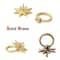 Antique Brass Star Ring Pulls Solid Brass Cabinet Knobs