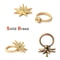 Antique Brass Star Ring Pulls Solid Brass Cabinet Knobs