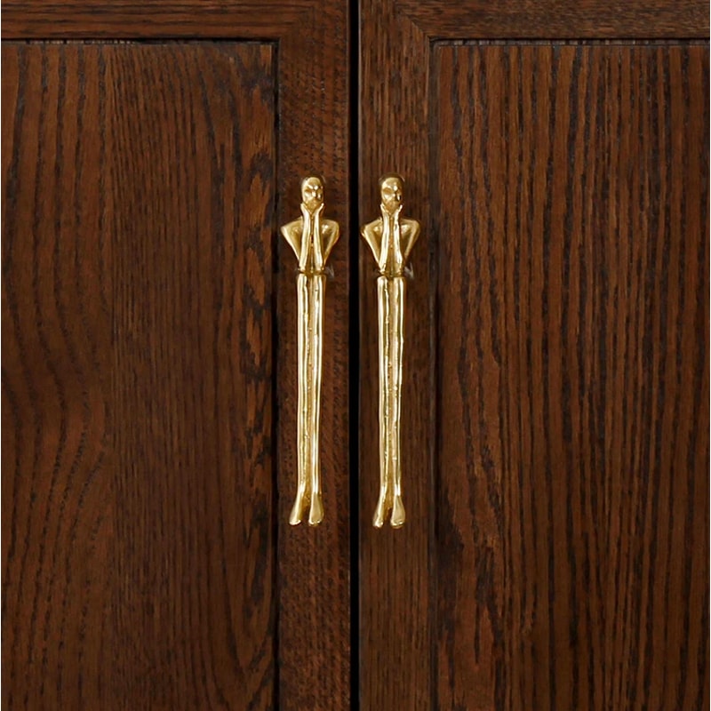 Nordic Brass Cabinet Handles Modern Drawer Pulls Designer Wardrobe Door Hardware 1