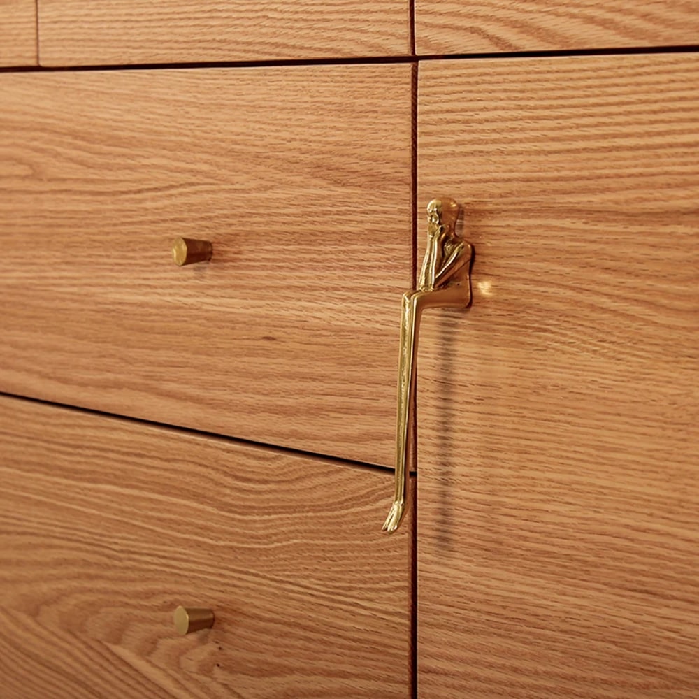 Nordic Brass Cabinet Handles Modern Drawer Pulls Designer Wardrobe Door Hardware 3