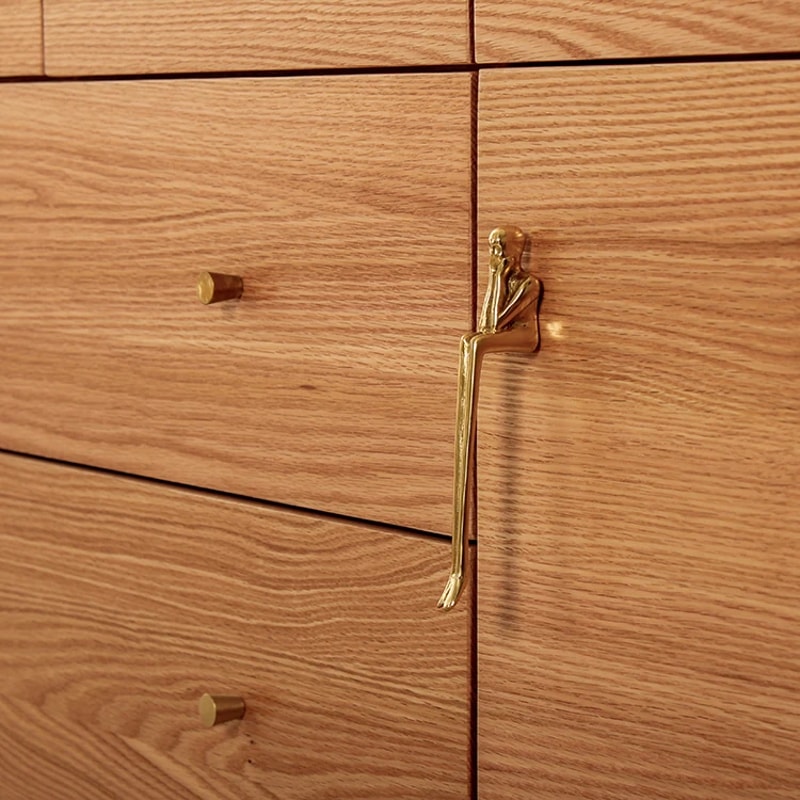 Nordic Brass Cabinet Handles Modern Drawer Pulls Designer Wardrobe Door Hardware 3