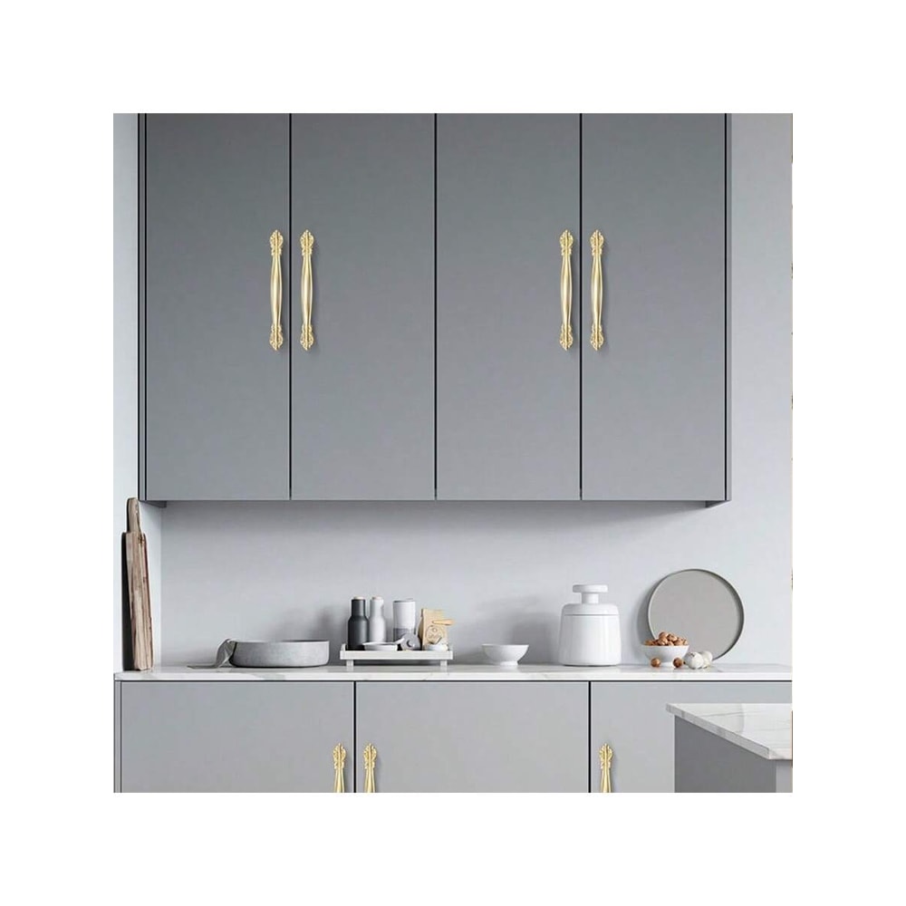 Brushed Gold Cabinet Handles For Modern Drawers And Wardrobes 3