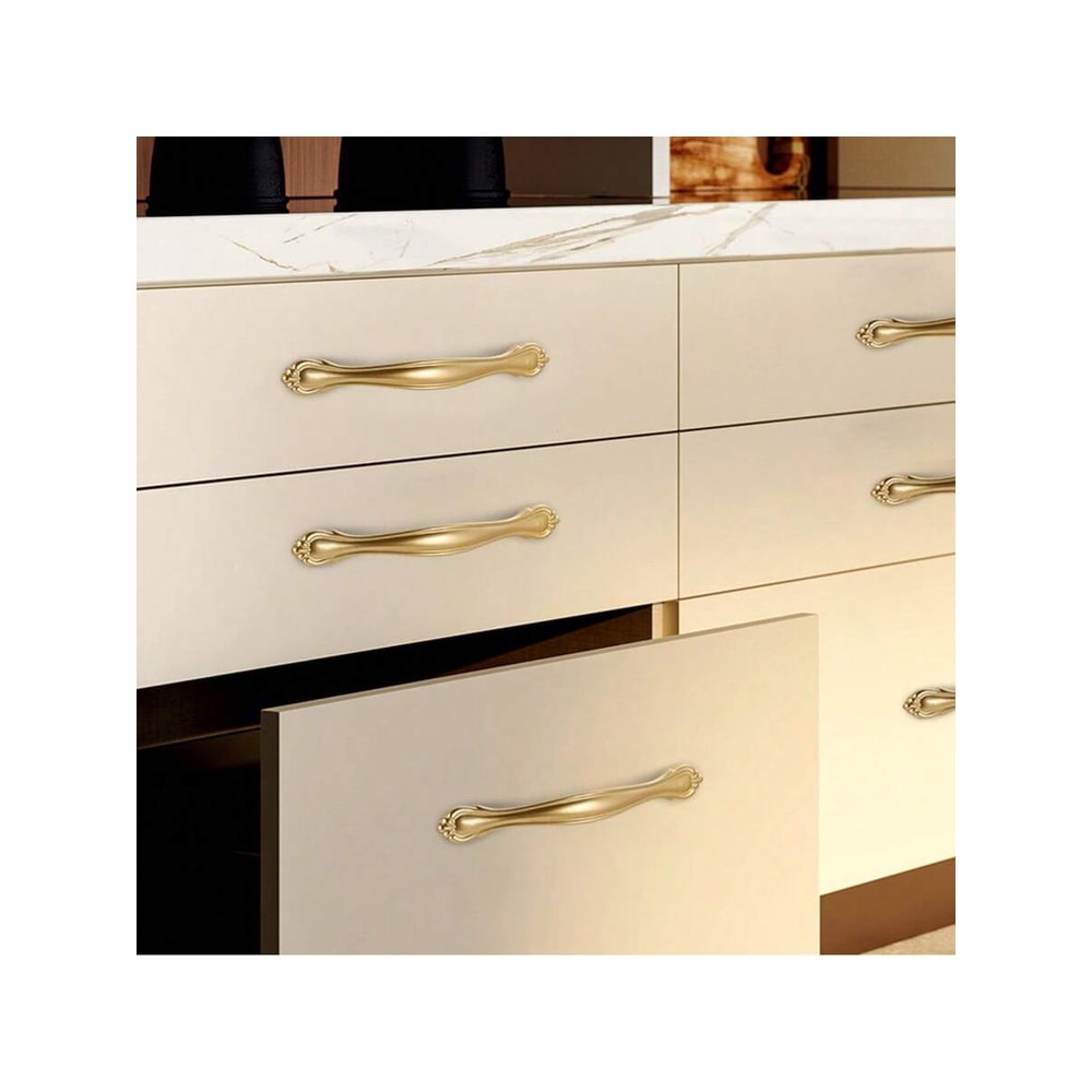 Brushed Gold Cabinet Handles For Modern Drawers And Wardrobes 4