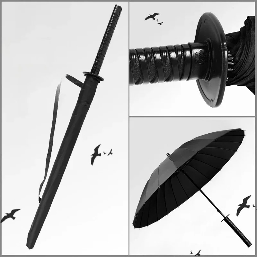 Katana Umbrella UV Blocking Samurai Sword Parasol 1