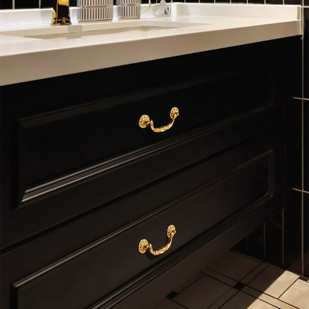 European Antique Cabinet Pulls Zinc Alloy Vintage Drawer Handles 2