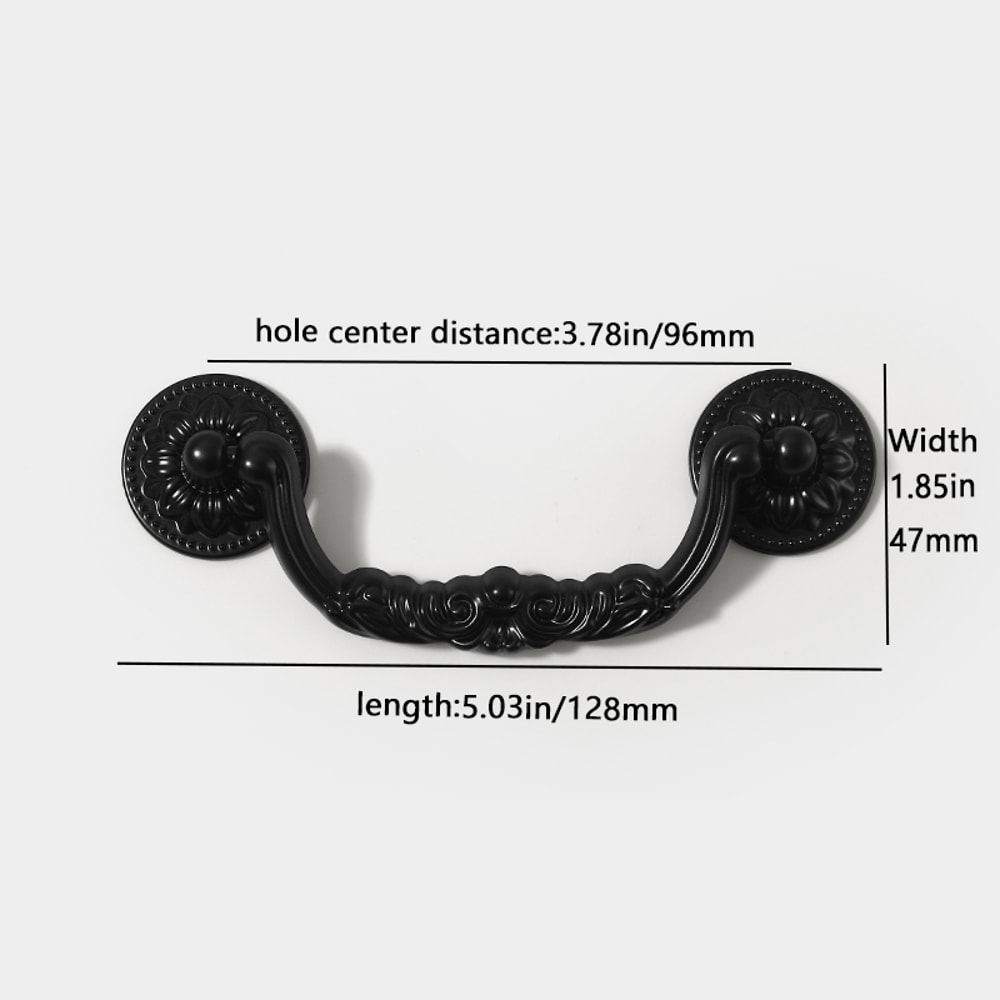 European Antique Cabinet Pulls Zinc Alloy Vintage Drawer Handles 6