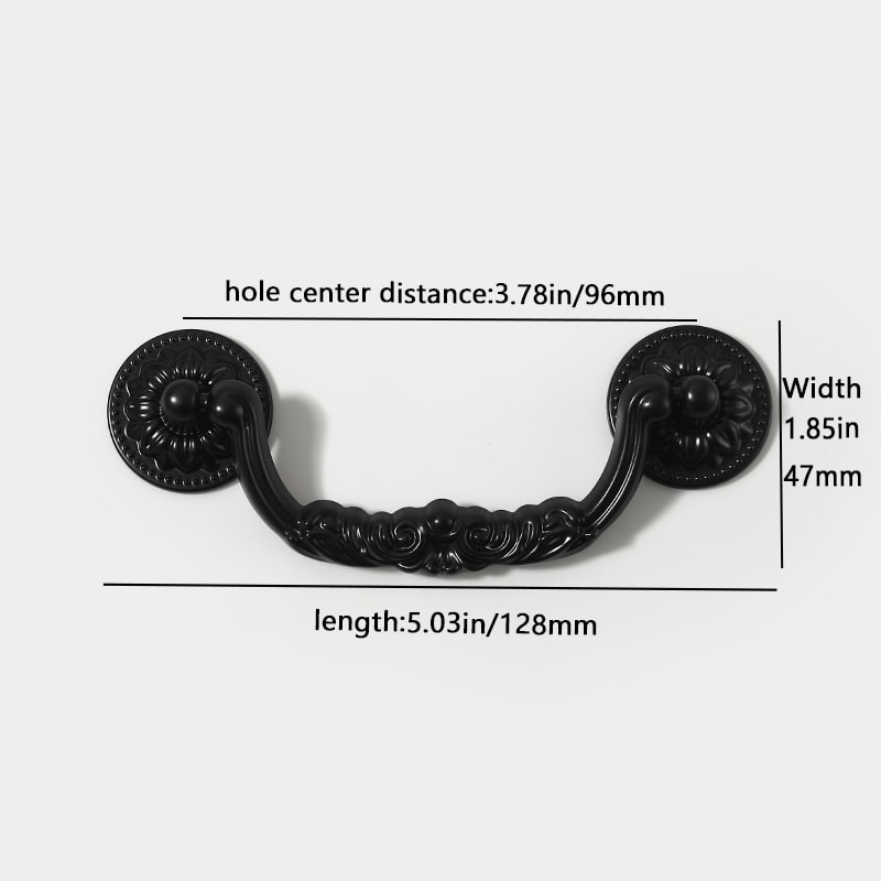 European Antique Cabinet Pulls Zinc Alloy Vintage Drawer Handles 6