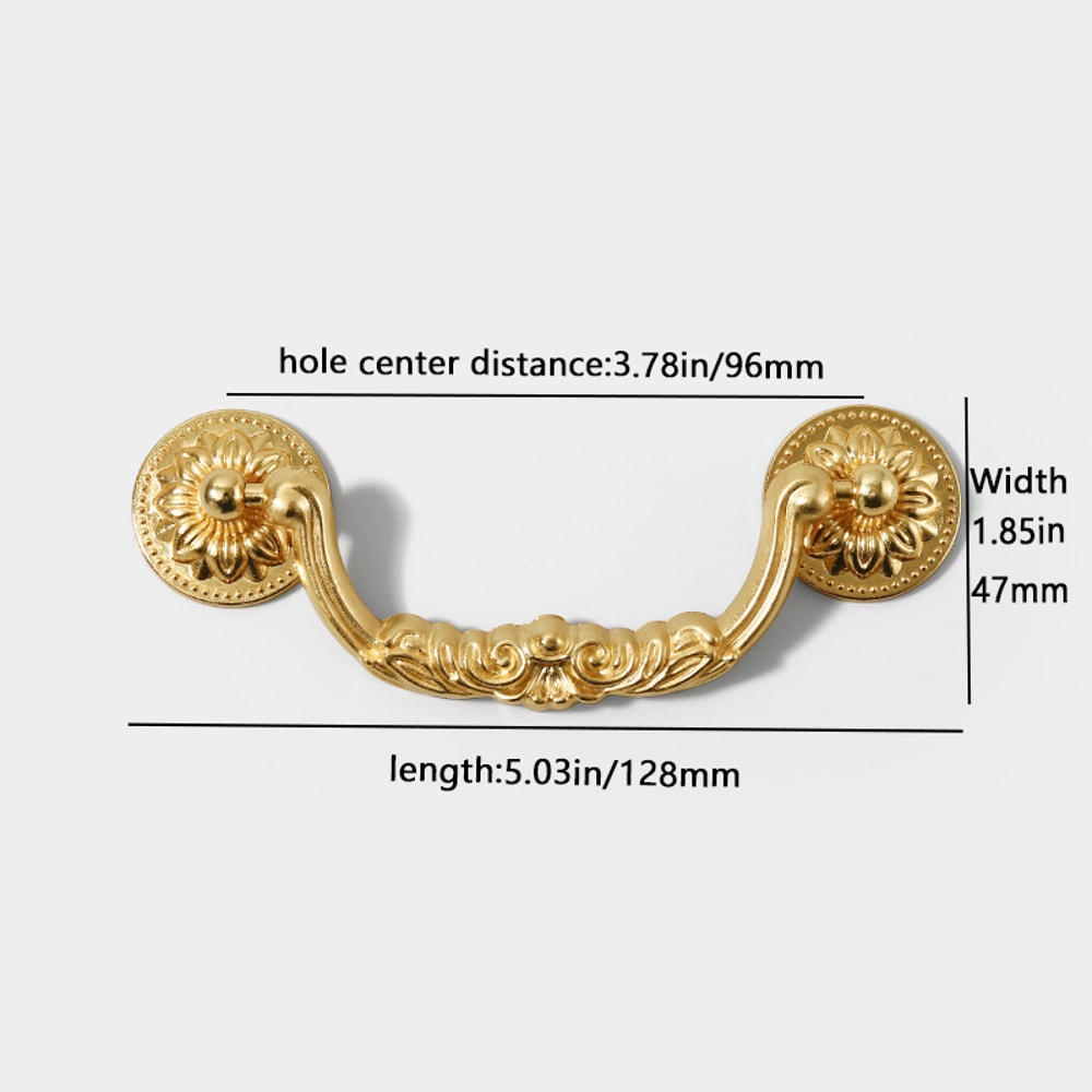 European Antique Cabinet Pulls Zinc Alloy Vintage Drawer Handles 7