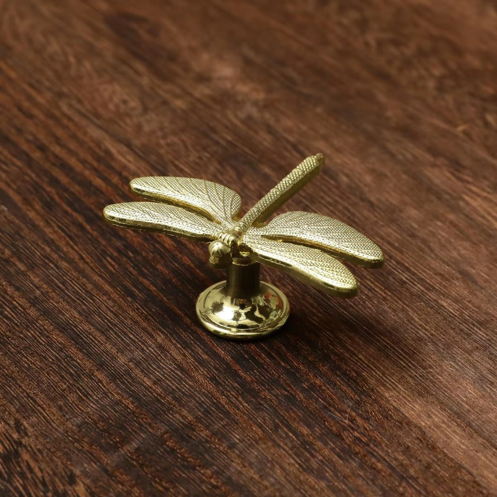 Copper Dragonfly Cabinet Knobs Decorative Drawer Pull Handles 3