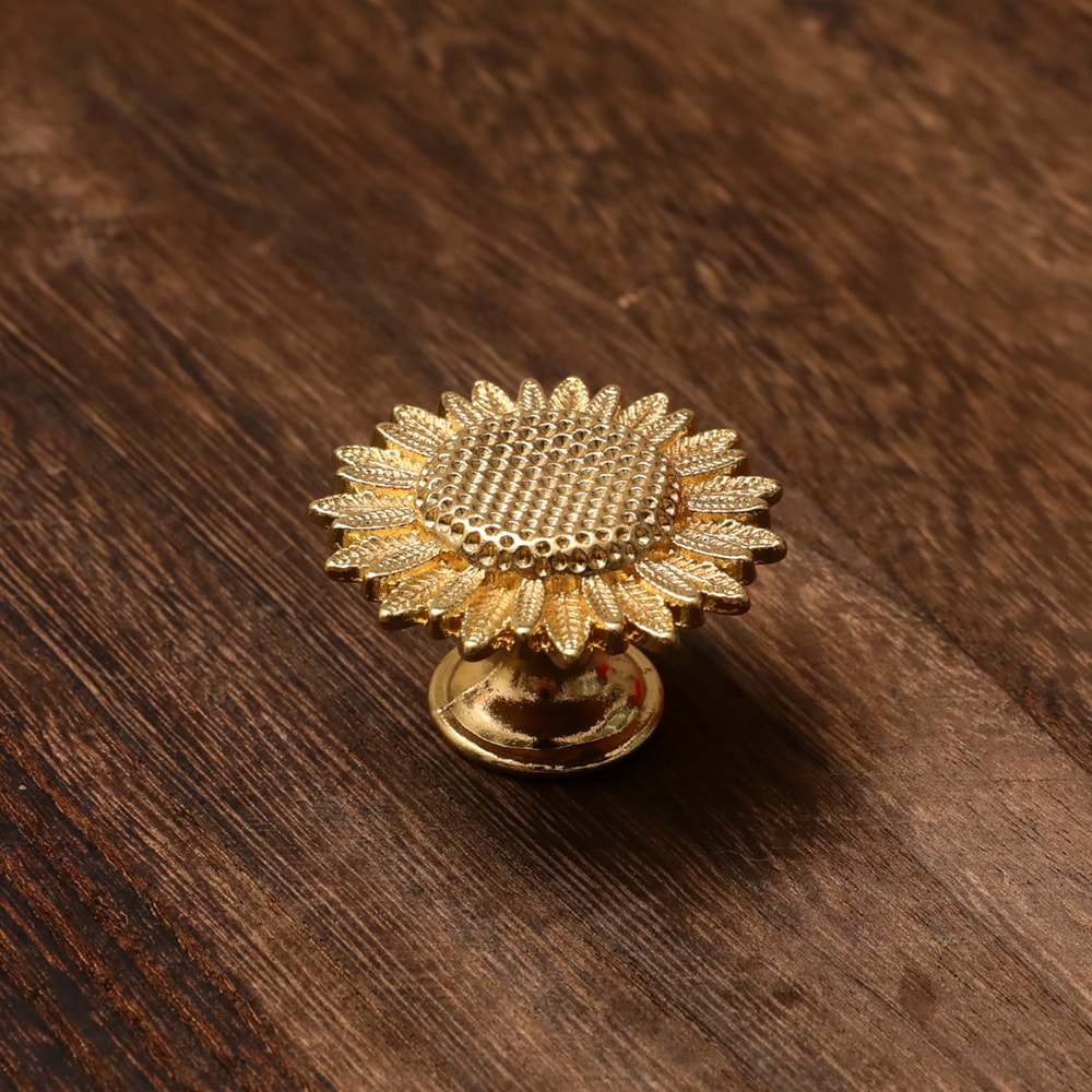 Sunflower Drawer Knobs Vintage Copper Cabinet And Dresser Pulls 4