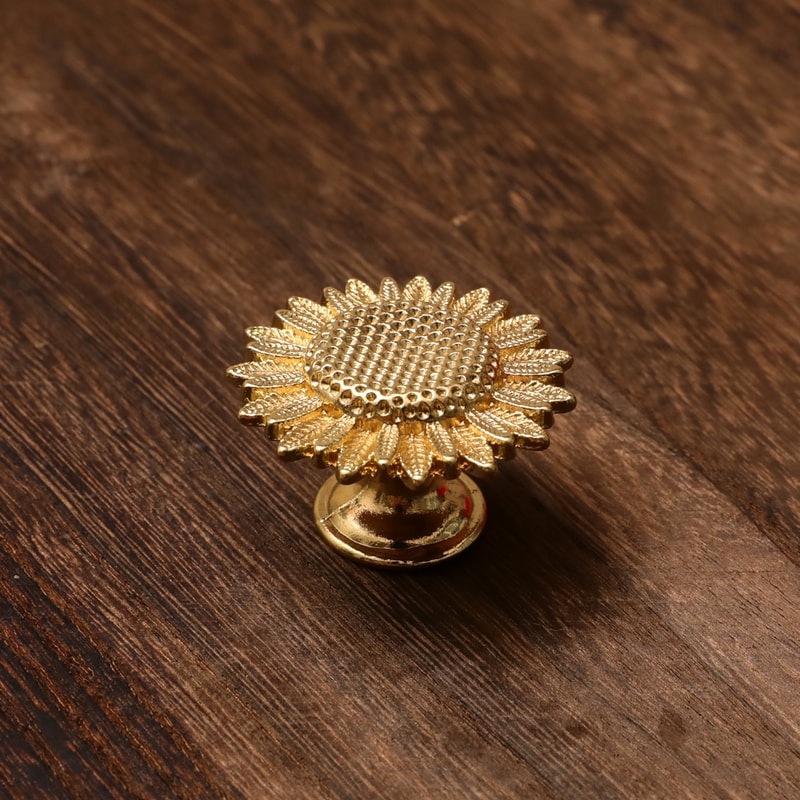 Sunflower Drawer Knobs Vintage Copper Cabinet And Dresser Pulls 4