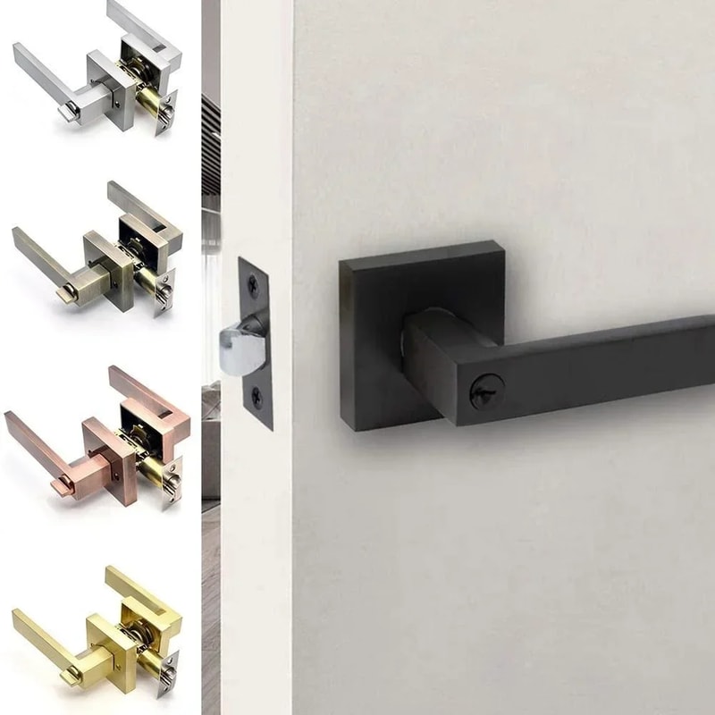 Heavy Duty Interior Door Handle Lock Kit For Bedroom Privacy 1