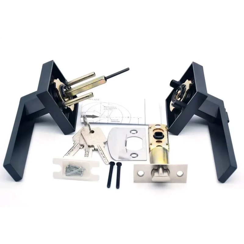 Heavy Duty Interior Door Handle Lock Kit For Bedroom Privacy 6