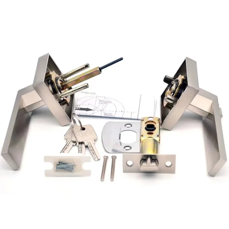 Heavy Duty Interior Door Handle Lock Kit For Bedroom Privacy 7