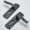 Black Door Handle Lock With Keys Silent Manganese Steel Lever Set 1
