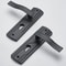 Black Door Handle Lock With Keys Silent Manganese Steel Lever Set 1